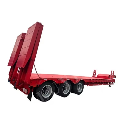 Mac Pherson tipo caminhão de cama plana de cama baixa carro Dolly trailer com duas velocidades de aterragem perna