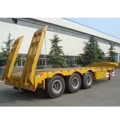 Semi-trailer de cama baixa de 18 metros de comprimento Lowboy Equipamento Trailers para várias indústrias