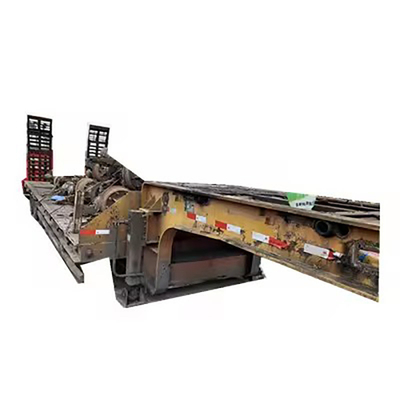 Reboque de caminhão de cama baixa 3 4 eixos de carga pesada 60 80 100 toneladas Reboque de carga de pescoço de galinha
