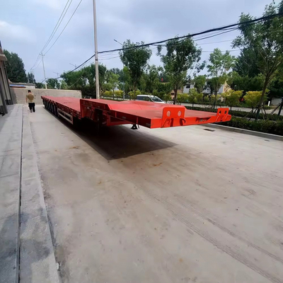 Carregador de cama baixa esquelética Semi-S 40FT 20FT Caminhões Container Carrier Trailer para durável
