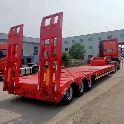 1820mm Tread Lowboy 100 Ton 4/6 eixos Lowbed Low Boy Semi Trailer para personalização