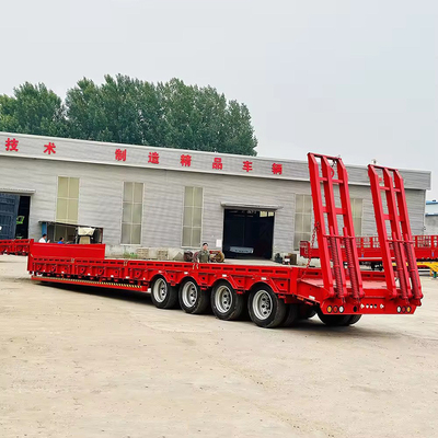 20FT 40FT Container de cama plana Chassis 3 Axe 4 Axe Semi-trailer de cama plana com pneu 12R22.5