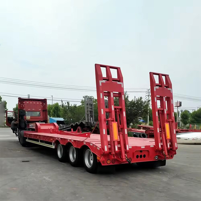12 Número de pneus Semi-reboque de piso plano 20 toneladas 20FT 40FT Capacidade e transporte de contentores