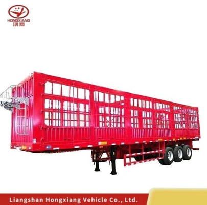 Auto-dumping 3 eixos 50tons Rollover Tipo de estaca caminhão Semi-reboque com personalização