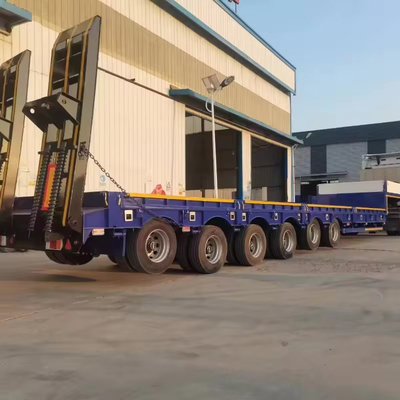 Fabricação de um reboque de trecho plano com material de ferro