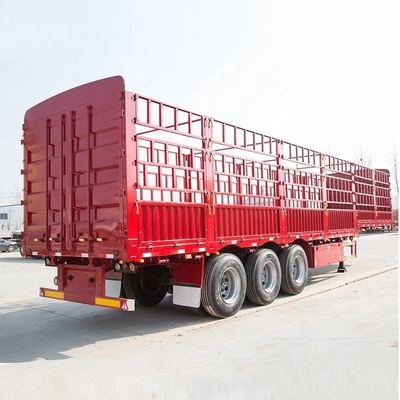 30-100 Tons Drop Side Wall Warehouse Type Side Wall Fence Cargo Semi-trailer para aço