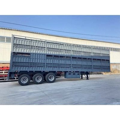 Caminhões de cor verde Semi-Tailer 60t Estaca vedação Cargo Semi-remolque eixo número 2.3.4