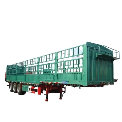 Caminhões de cor verde Semi-Tailer 60t Estaca vedação Cargo Semi-remolque eixo número 2.3.4