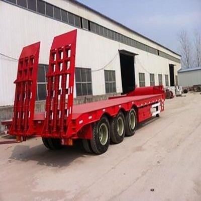 Semi-remolque Lowboy 60-80t com estrutura dobrável e opção de piso plano incluído