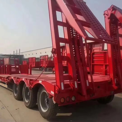 Sistema de suspensão tipo MacPherson Semirremolque de 3 eixos para transporte de escavadeiras de 60 toneladas