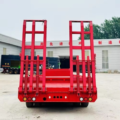 3 eixos 40 FT Flatbed 50 Ton Low Flatbed Semi Container Shipping Trailer com Design