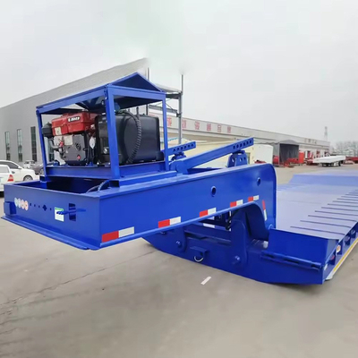 60 80 100 toneladas de pescoço de galinha Desmontável Low Loader Lowboy Truck Flatbed Lowbed Semi-Trailer