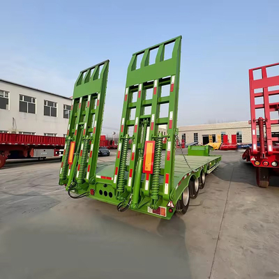 Auto-dumping Não-auto-dumping Semi-trailer de cama baixa Dimensões 13500X3000X1550 mm Fabricado