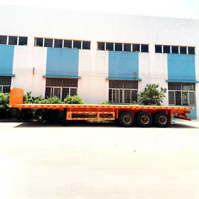 Personalização 3 eixos 80t Lowbed Lowboy Low Flatbed Loader Drop Deck Trailer Tread 1820mm
