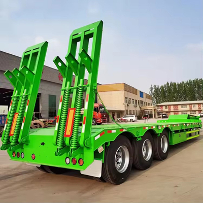 180T 200T Extensible Modular Low Bed Flatbed Trailer 16 eixos em 8 linhas Carregador de carga pesada