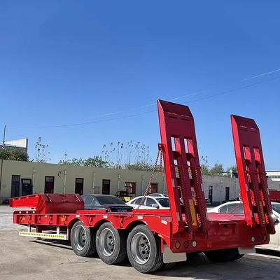 180T 200T Extensible Modular Low Bed Flatbed Trailer 16 eixos em 8 linhas Carregador de carga pesada