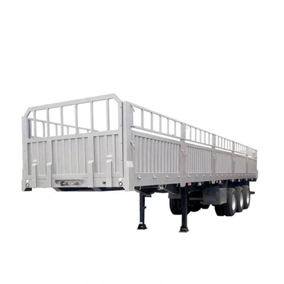 Cesto de flores de três eixos, veículo de transporte de animais, malha, vedação de carga, semi-reboque de aço