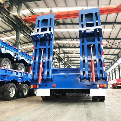 20 toneladas de carga pesada de transporte industrial plataforma de cama plana trailers de cama baixa completa sem ABS