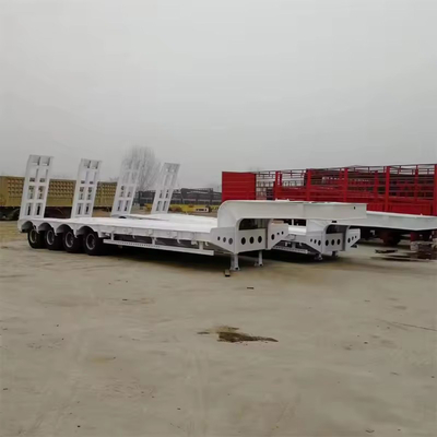 20 toneladas de carga pesada de transporte industrial plataforma de cama plana trailers de cama baixa completa sem ABS