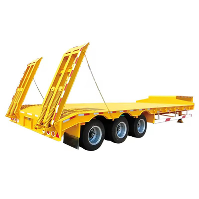 20 toneladas de carga pesada de transporte industrial plataforma de cama plana trailers de cama baixa completa sem ABS