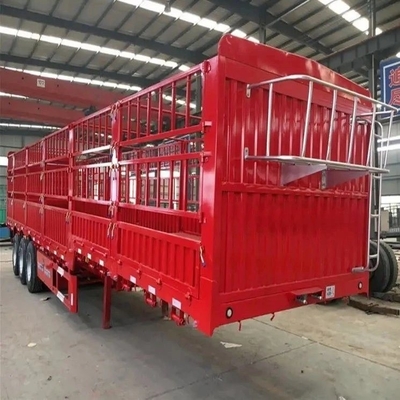 Auto-dumping 3 eixos 4 eixos Carga a granel vedação de carga parede lateral semi-reboque 50-80 toneladas