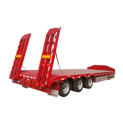 5 eixos 60tons 80tons carrier flatbed semi-trailers 40FT flatbed trailer no mercado global