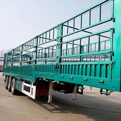 3 eixos vedação trailer caminhão de reboque vedação semi-reboque para gado ovelhas cavalo vaca porco