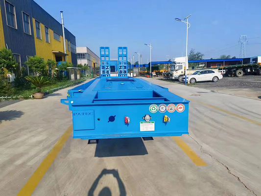 40 FT Flat Half Low Bed Loader Hook Board Transport Trailer com piso de 1820 mm