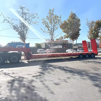 40 FT Flat Half Low Bed Loader Hook Board Transport Trailer com piso de 1820 mm