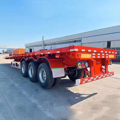 40 FT Flat Half Low Bed Loader Hook Board Transport Trailer com piso de 1820 mm