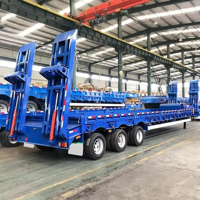 Reboque de cama baixa de auto-dumping com capacidade de carga de 120 t e função de auto-dumping