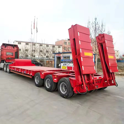 Capacidade de carga alta 2-Eixo 80t Container de cama baixa Chassis Trailer de cama plana Personalização