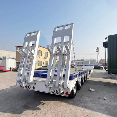 Capacidade de carga alta 2-Eixo 80t Container de cama baixa Chassis Trailer de cama plana Personalização
