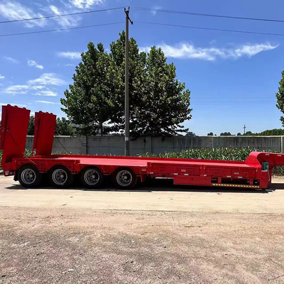 Capacidade de carga alta 2-Eixo 80t Container de cama baixa Chassis Trailer de cama plana Personalização