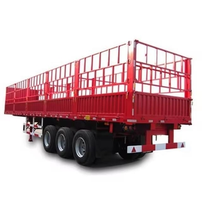 Transporte de 3 eixos de semi-reboque com piso plano baixo e vedação personalizável