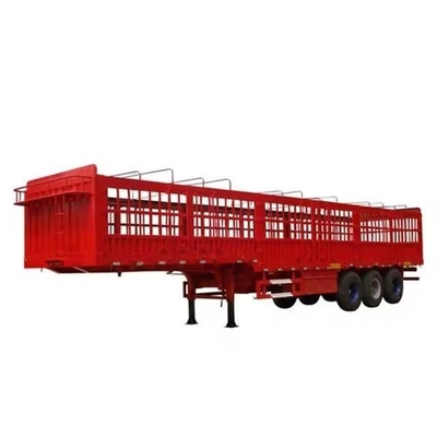 Transporte de 3 eixos de semi-reboque com piso plano baixo e vedação personalizável