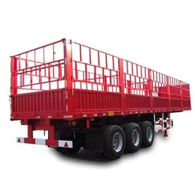 Transporte de 3 eixos de semi-reboque com piso plano baixo e vedação personalizável