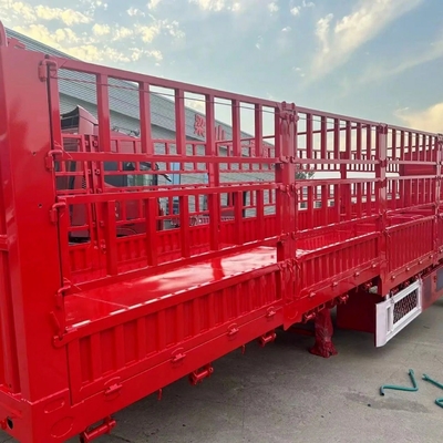 Transporte de 3 eixos de semi-reboque com piso plano baixo e vedação personalizável