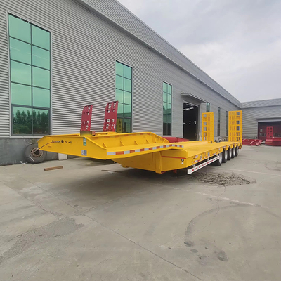 Carrinho de transporte de ferro pesado 3 eixos 30t/60t de baixo trailers com pescoço de galinha