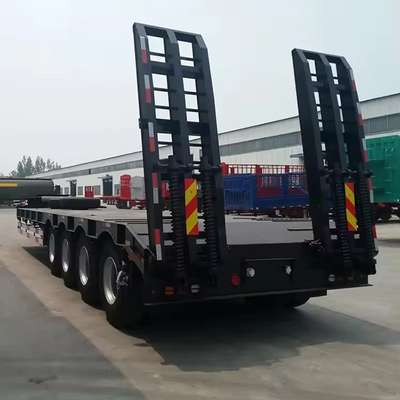Carrinho de transporte de ferro pesado 3 eixos 30t/60t de baixo trailers com pescoço de galinha