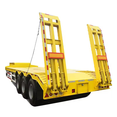 Carrinho de transporte de ferro pesado 3 eixos 30t/60t de baixo trailers com pescoço de galinha