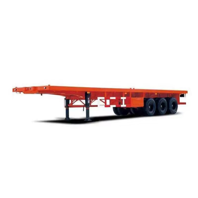 20/40 pés Plataforma de cama de deque plano Semi-caminhão Trailer de personalização Grau de serviço pesado