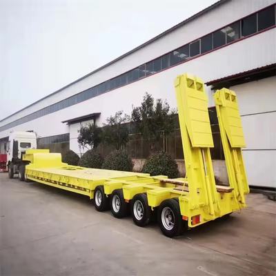 20FT 40FT Container de transporte de cama plana Trailers de cama plana com 10 pneus e 2,3 eixos
