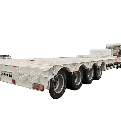20FT 40FT Container de transporte de cama plana Trailers de cama plana com 10 pneus e 2,3 eixos