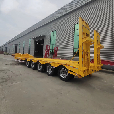 20FT 40FT Container de transporte de cama plana Trailers de cama plana com 10 pneus e 2,3 eixos