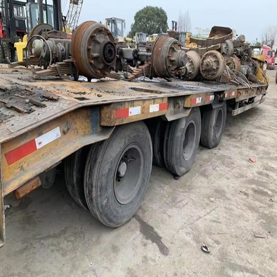 Reboque Lowboy com sistema de suspensão de braço traseiro Reboque pesado de cama baixa semirreboque