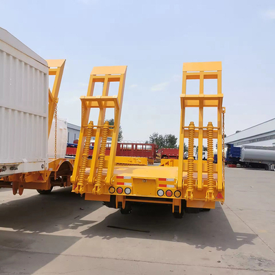 Reboque Lowboy com sistema de suspensão de braço traseiro Reboque pesado de cama baixa semirreboque