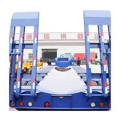 Reboque Lowboy com sistema de suspensão de braço traseiro Reboque pesado de cama baixa semirreboque