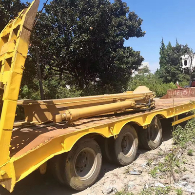 40FT 3 eixos Container de cama baixa de pescoço de galinha Semi-reboque de cama plana com escalada larga