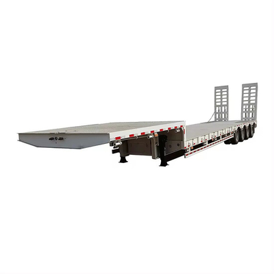 Chassi de chassi plano 40FT de tri-eixo duplo personalizável Semi-trailer com design de chassi plano